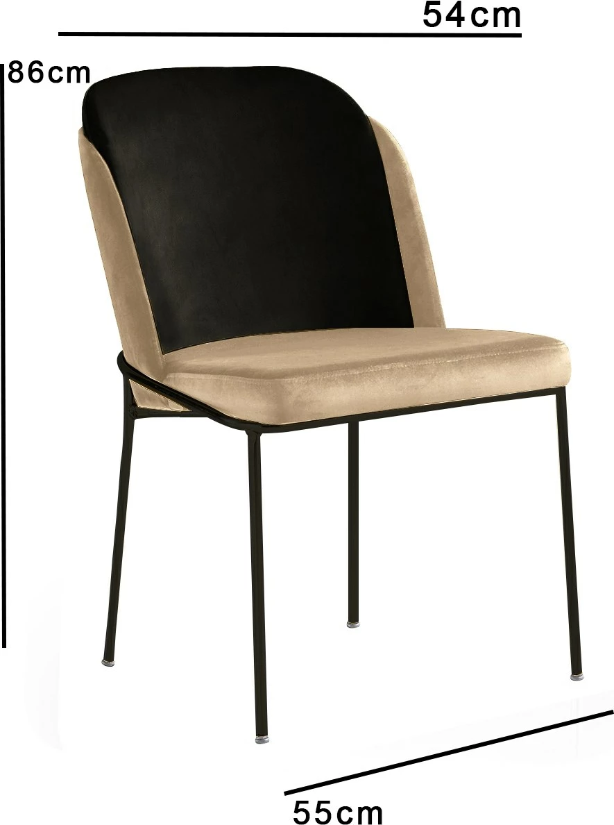 Set karrigesh (4 copë), Skye Decor, DR - 145 V4, bezhë/zi