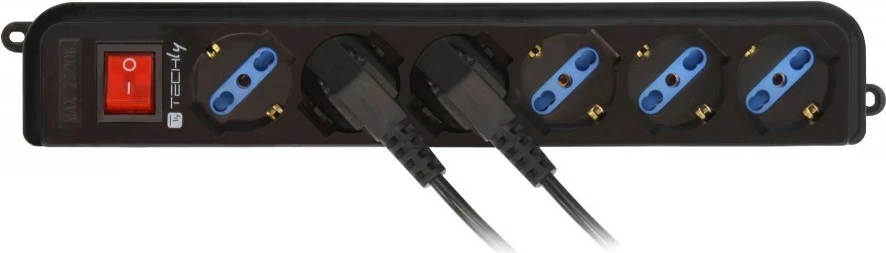 Kabllo vazhduese Techly Power Strip, 1.5m, e zezë