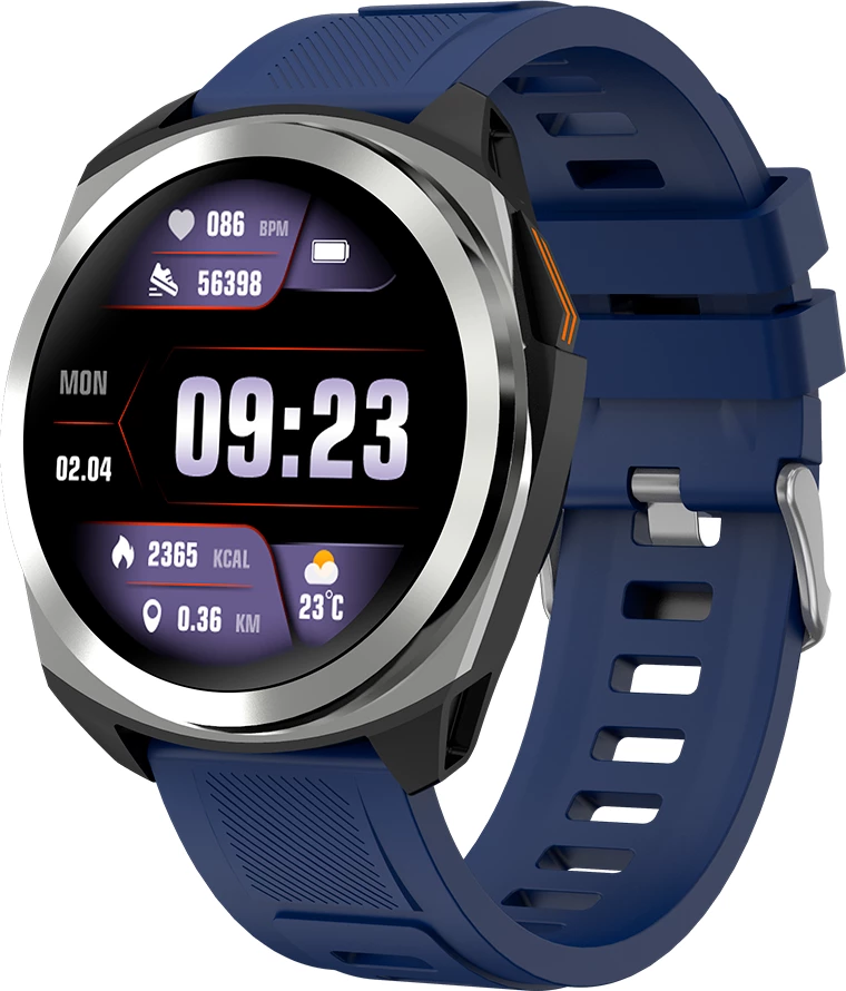 Smartwatch CANYON Maveric SW-83 (CNS-SW83SS) GPS, 1.32\" IPS 360x360, 400 mAh, 192 MB, argjendtë/kaltër