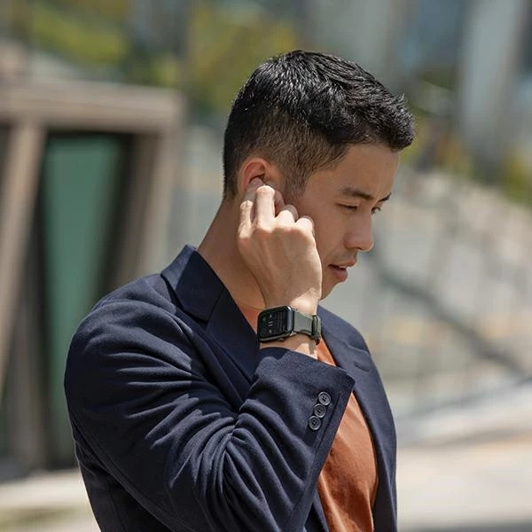 Rrip silikoni për Apple Watch UNIQ Linus, 42/44/45mm, i zi