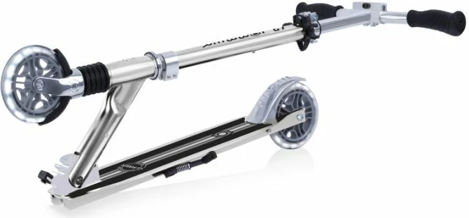 Scooter për fëmijë Globber, me drita, ngjyrë argjendi