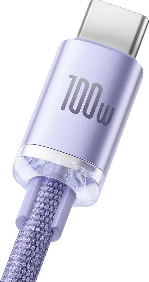 Kabllo USB-A në USB-C Baseus Crystal Shine CAJY000505 2 m 100 W, vjollcë