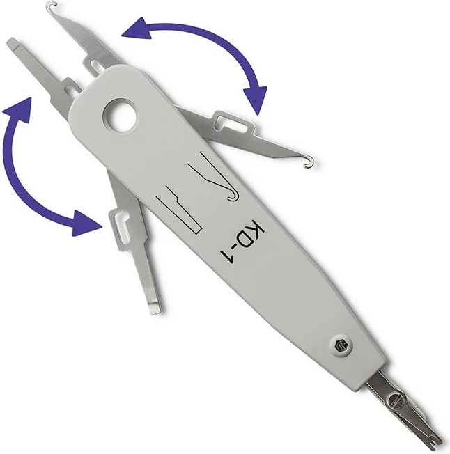 Mjet krimpimi Qoltec 54492, punch down tool për lidhje rrjeti, çelik/ABS