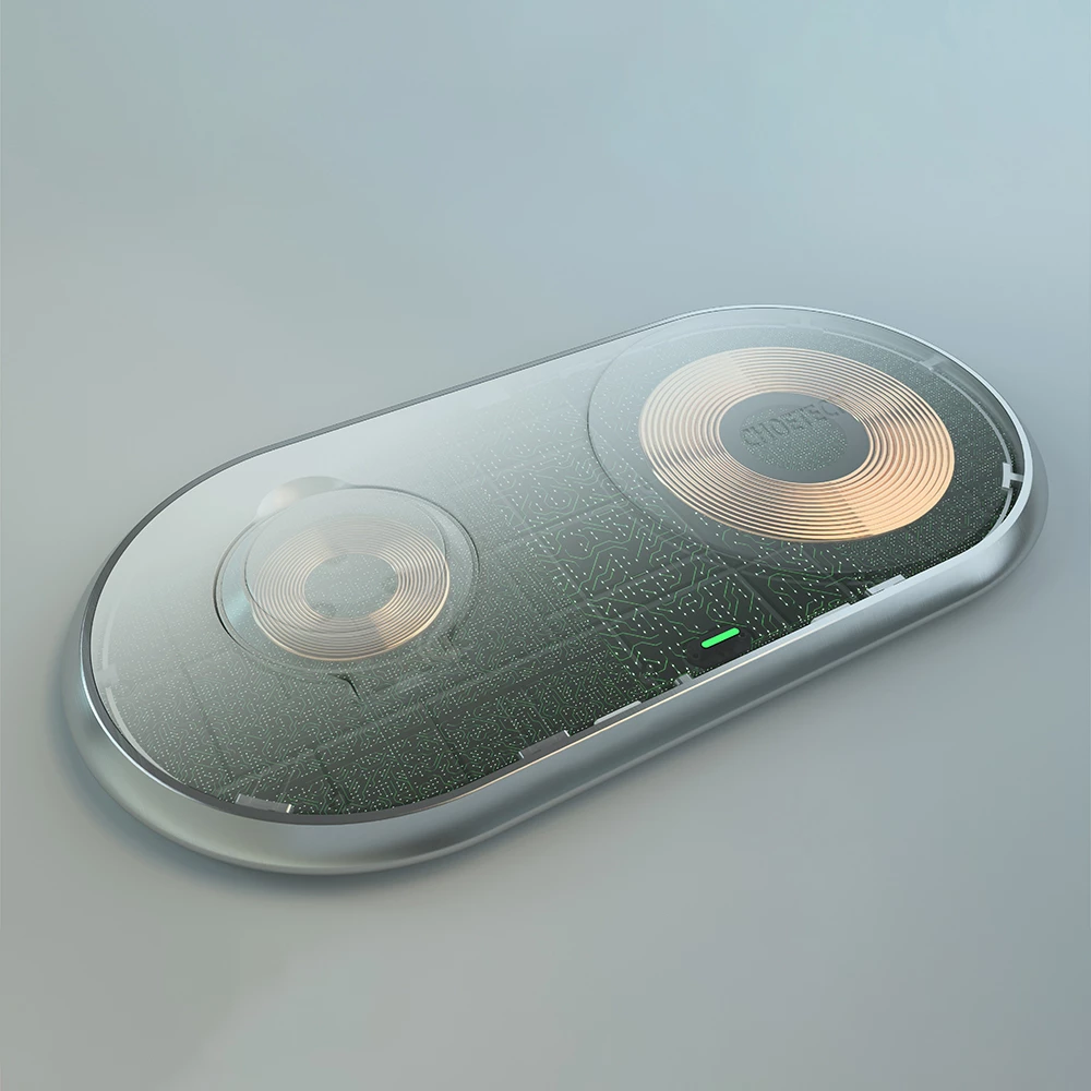 Karikues wireless 2-në-1 Choetech T317, për smartphone dhe Apple Watch, USB-C, i bardhë