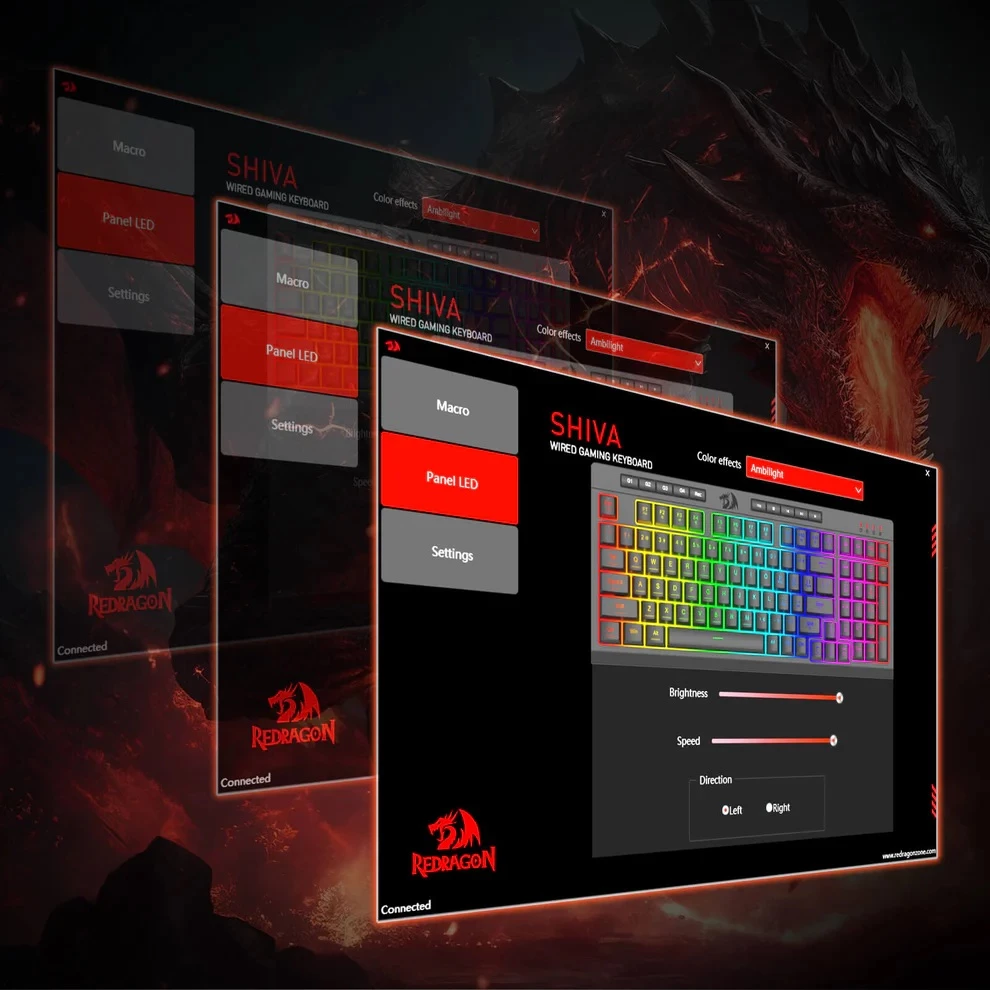 Tastierë gaming Redragon Shiva Pro K515-RGB, USB, RGB, 98 taste, membrane, me makro G1-G4