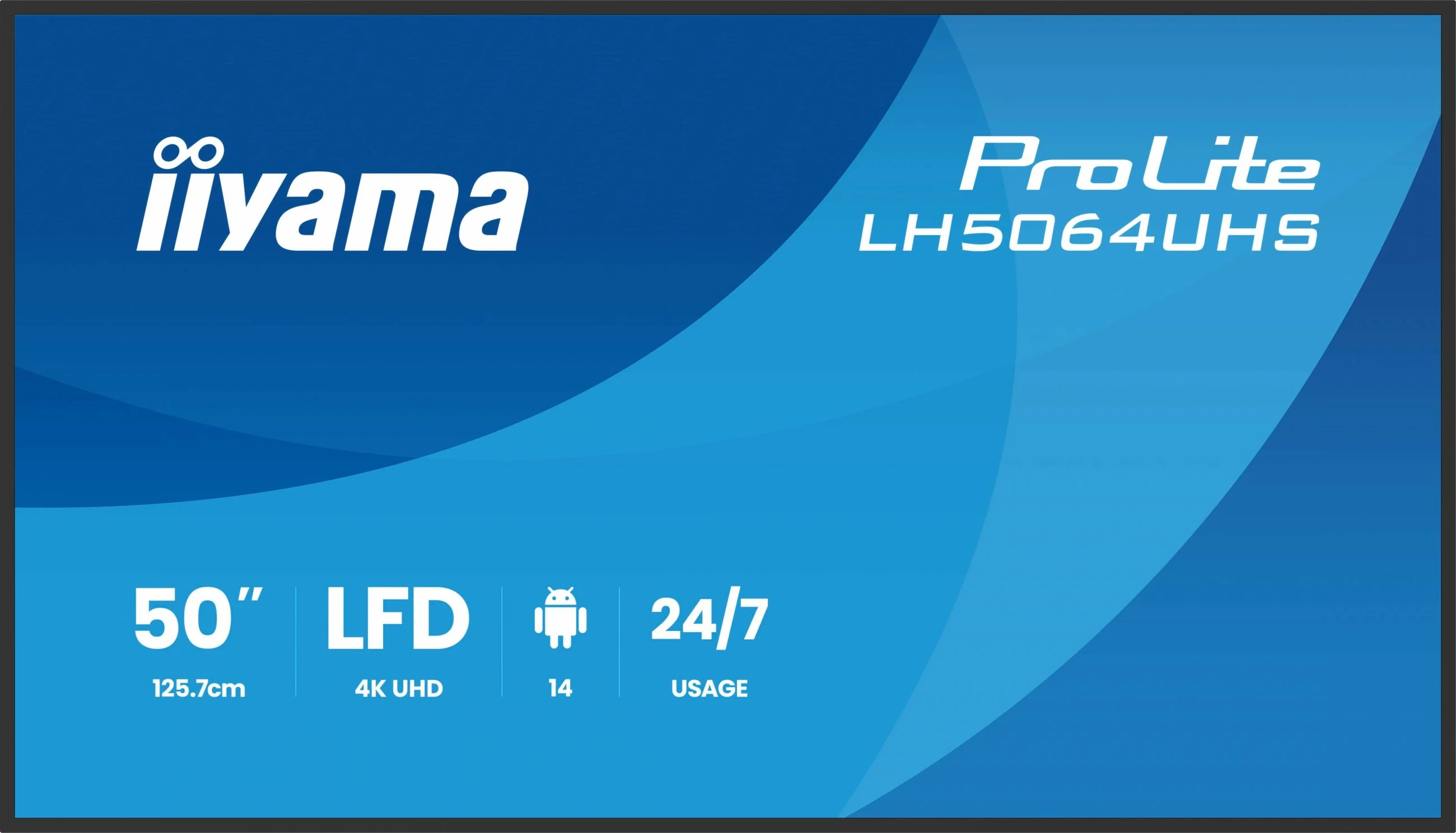 Ekran i madh digital iiyama LH6564UHS-B1AG, 65 inç, 4K UHD, Wi-Fi, 24/7