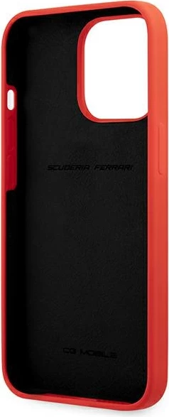 Mbështjellës Ferrari FESSIHCP13XRE për iPhone 13 Pro Max 6.7", silikon, kuq
