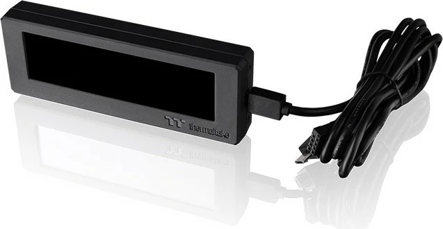 Ekran LCD 3.9 inç Thermaltake, aksesor për kasë, i zi