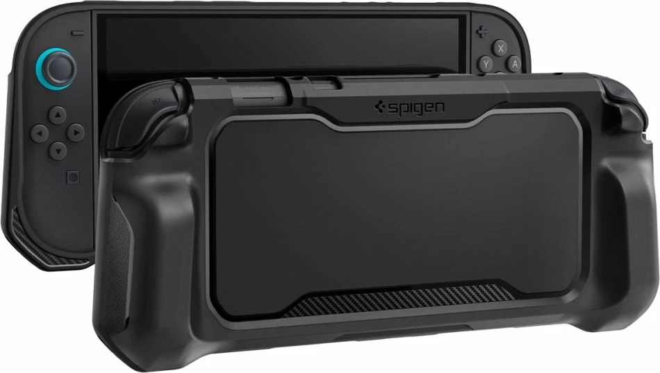 Mbështjellës Spigen Rugged Armor për Nintendo Switch 2, i zi mat