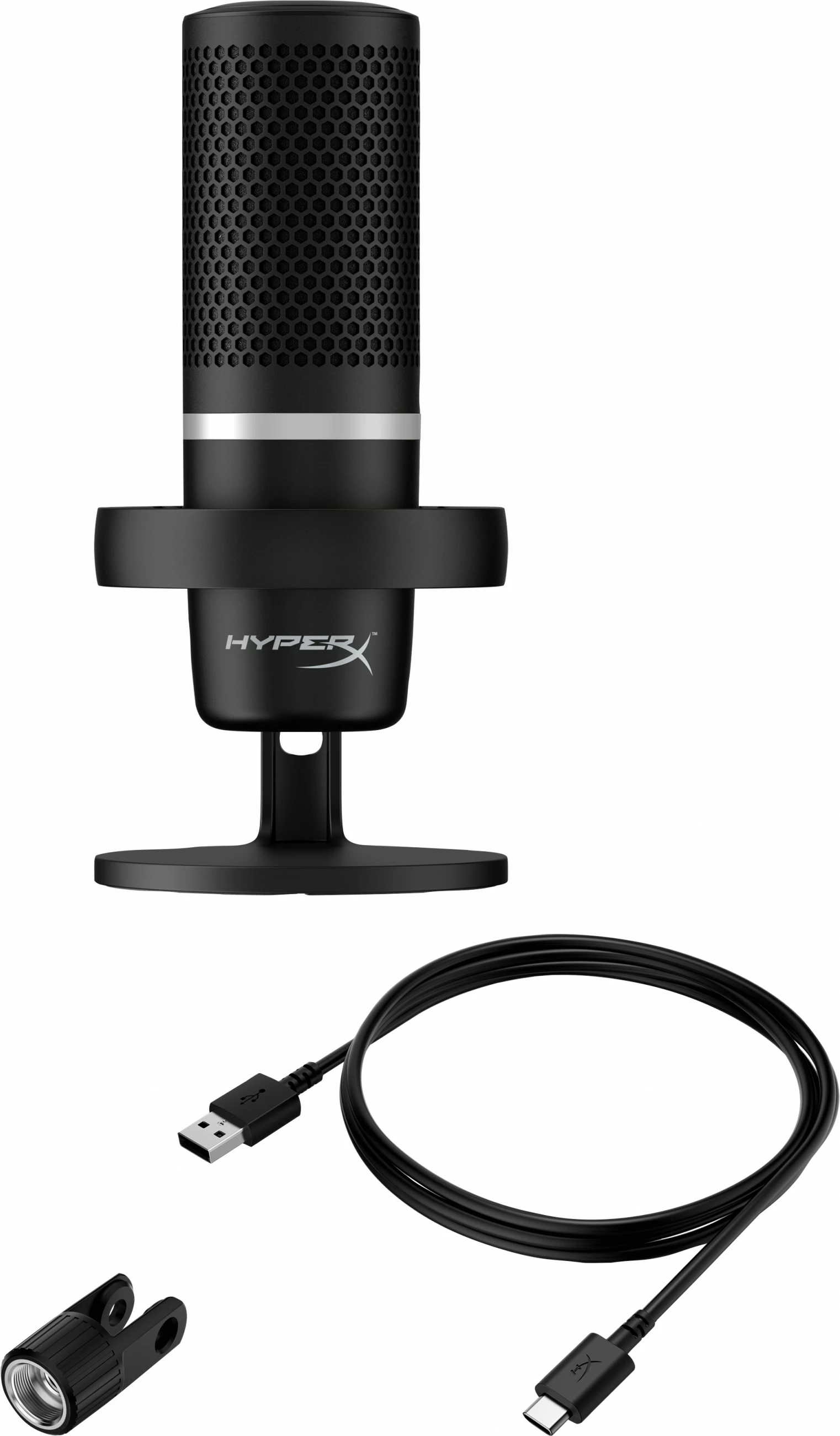 Mikrofon USB HP HyperX DuoCast, 24-bit, 96kHz, RGB, i zi