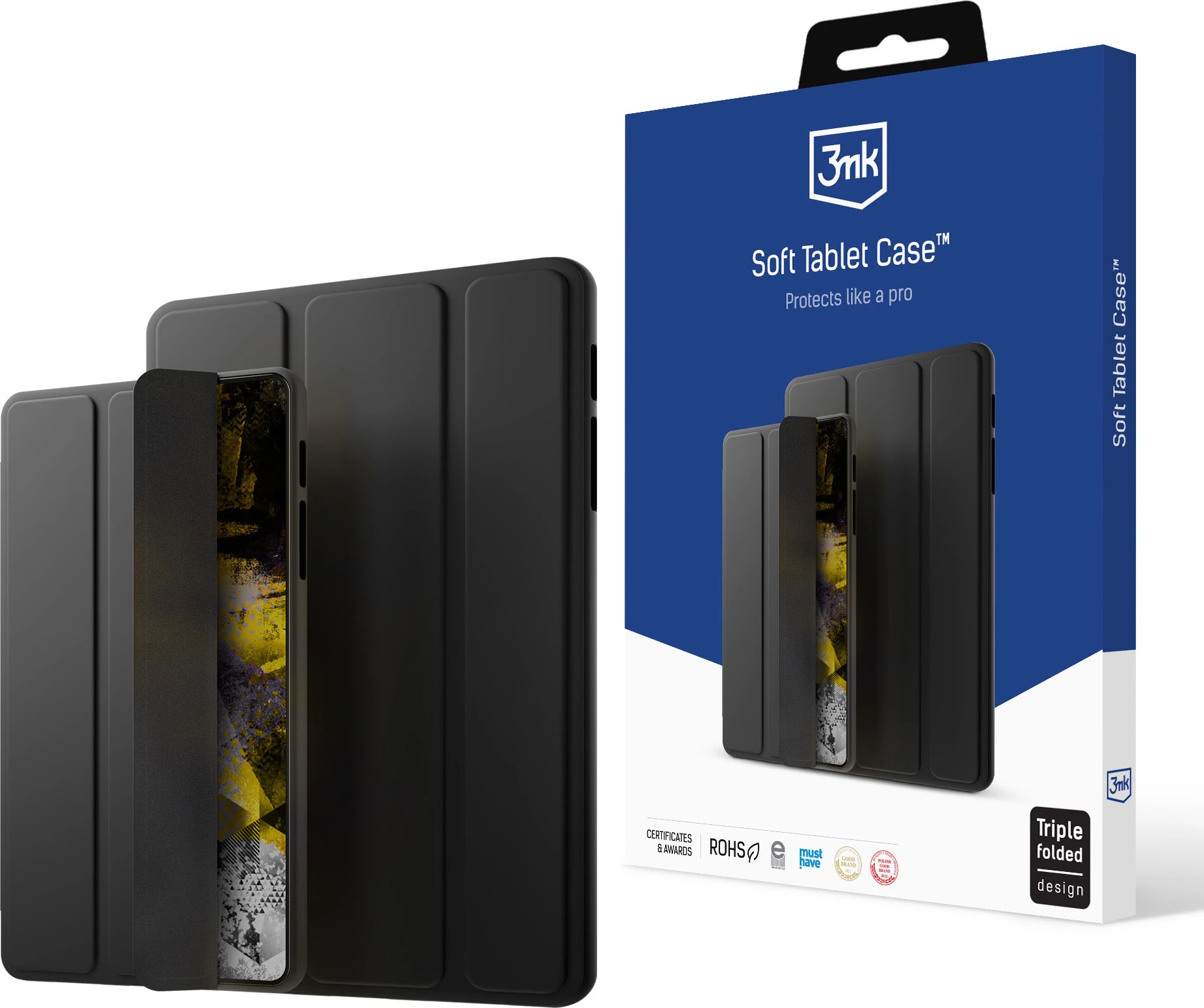 Mbështjellës tabletë 3mk Protection Soft Tablet Case për Apple iPad Pro 7, iPad Pro 13" (2024), e zezë