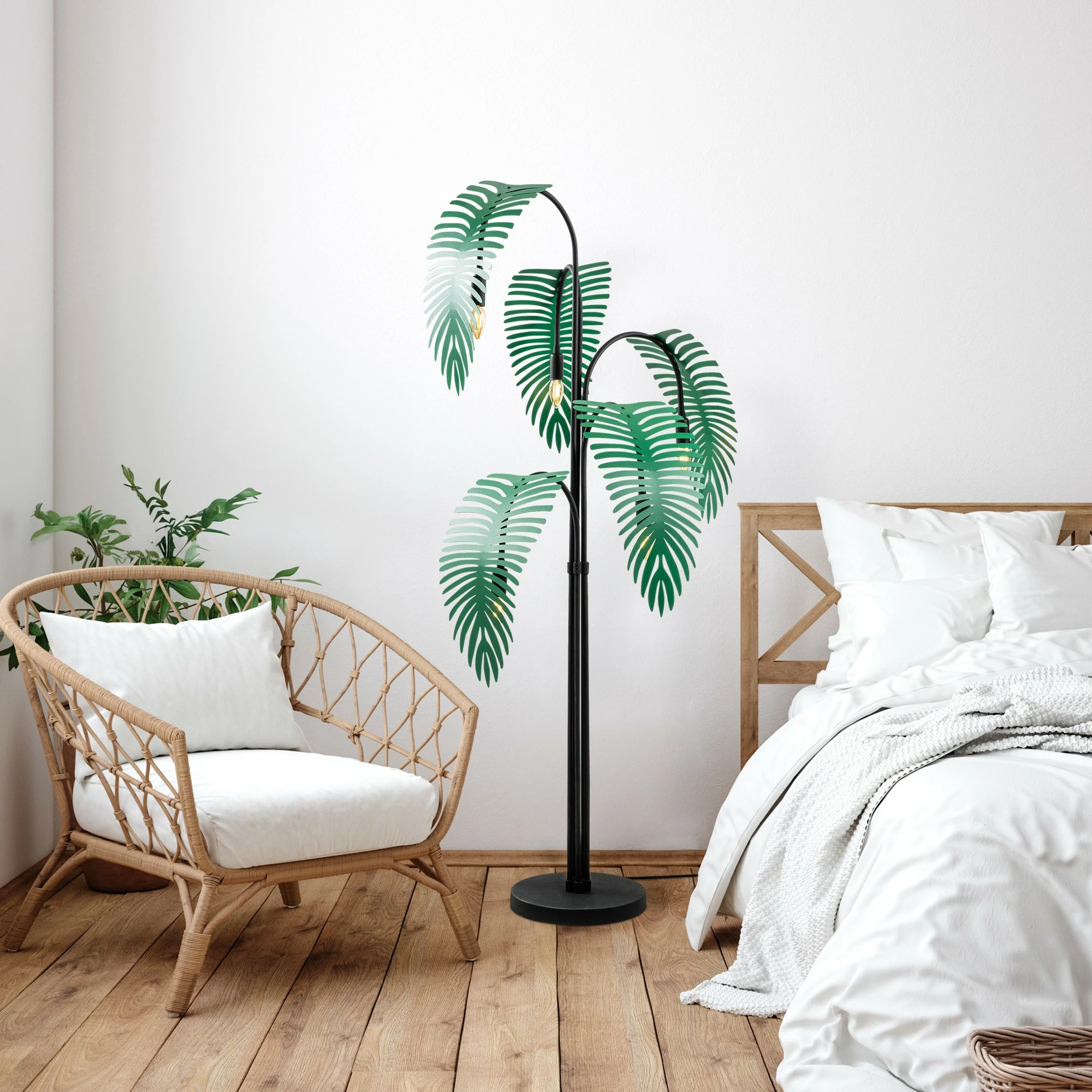 Llambë dyshemeje Opviq, Palm 13920, e zezë, e gjelbër