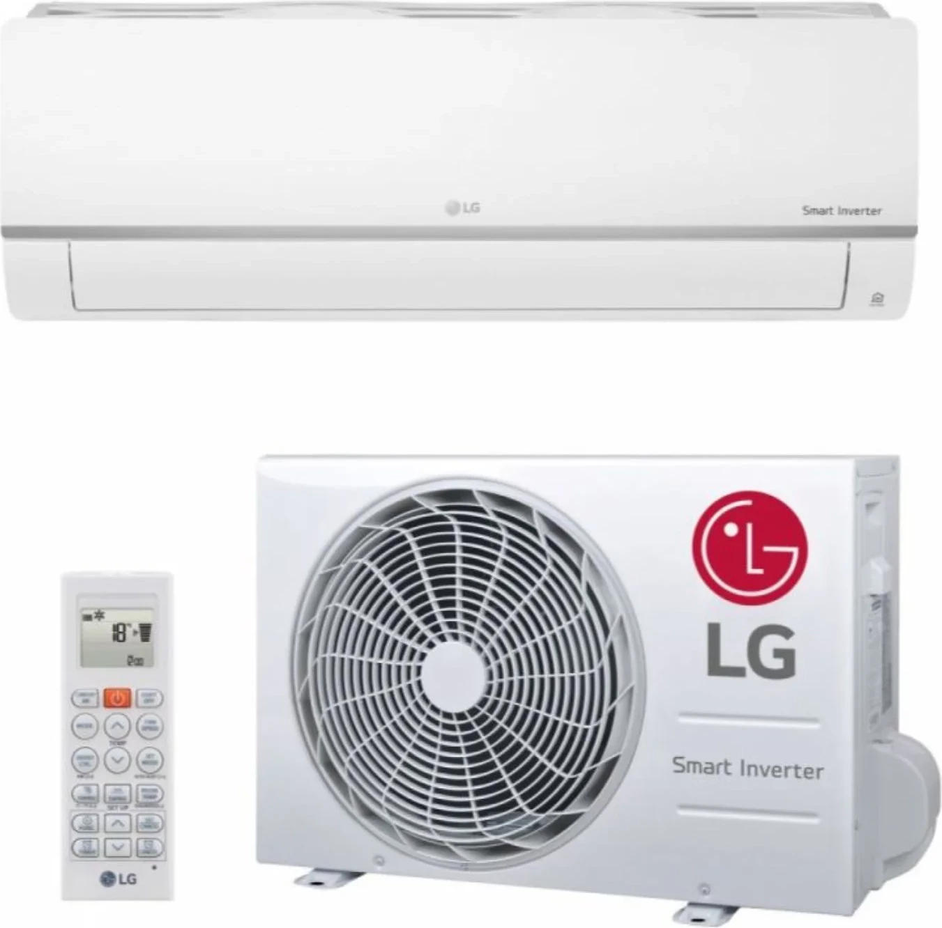 Kondicioner inverter LG DualCool Standard S18EQ.NSK / S18EQ.UL2 5.5 kW, set njësi murale + të jashtme, i bardhë