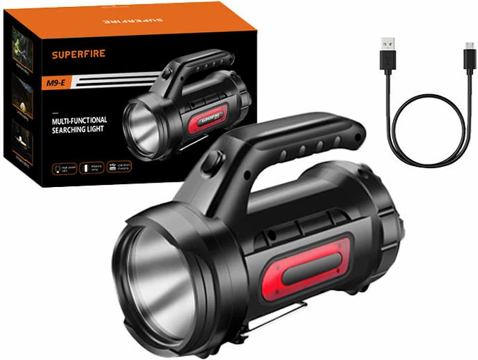 Reflektor Superfire M9-E, 900 lumen, 6000 mAh, i zi