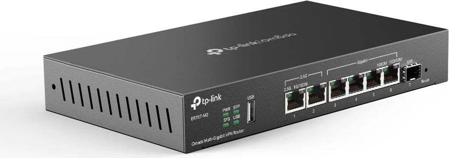 Router VPN TP-Link Omada ER707-M2, Multi-Gigabit, Ethernet WAN, 2.5 Gigabit Ethernet, i zi