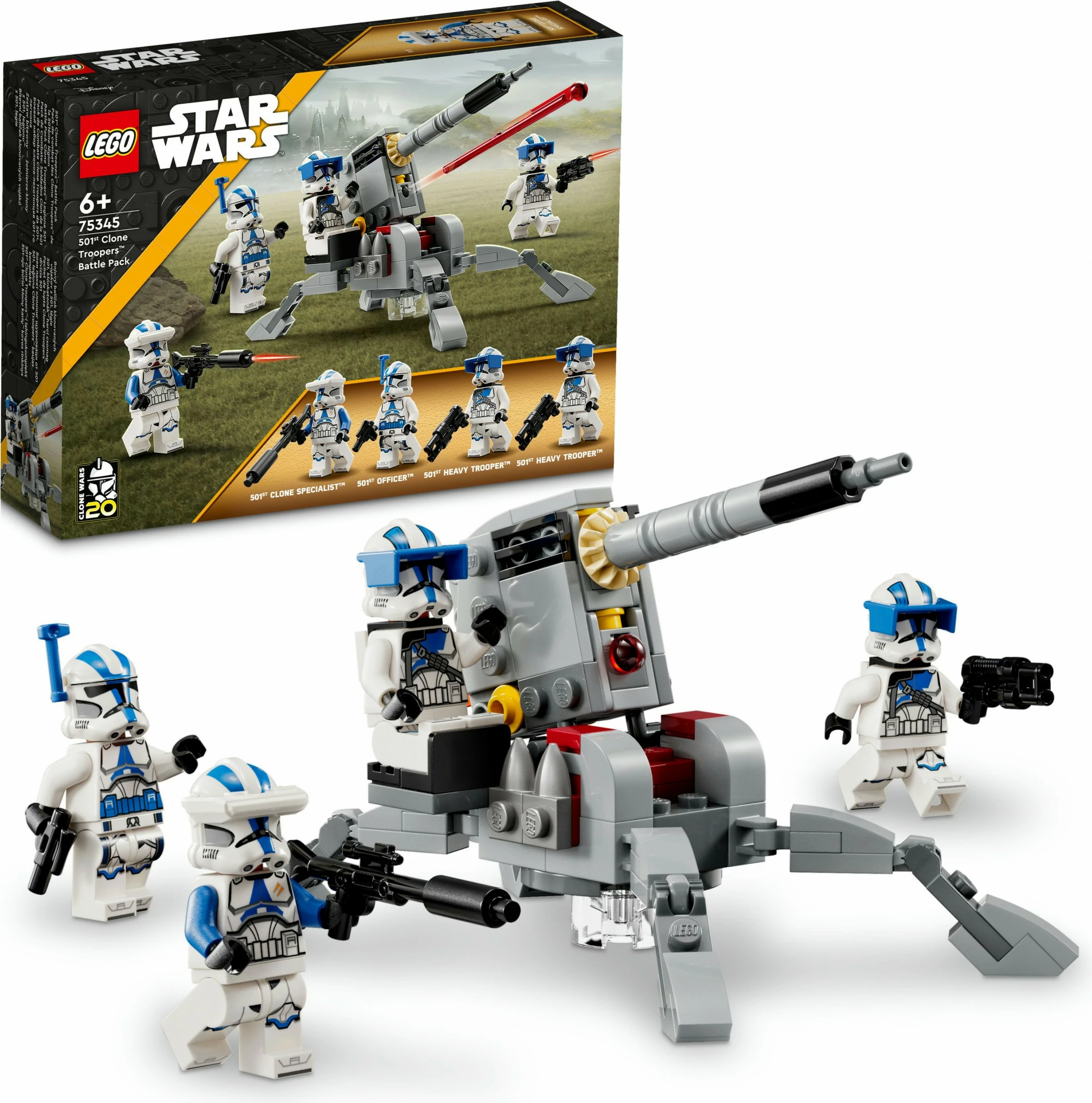 Set ndërtimi LEGO Star Wars 501st Clone Troopers, 119 pjesë, shumëngjyrësh