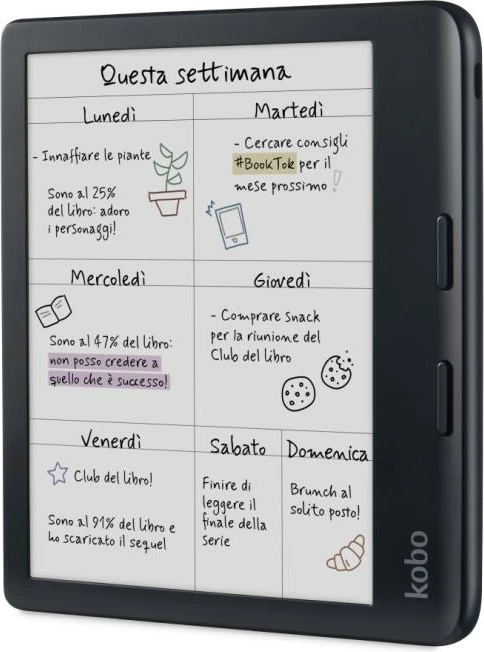 Lexues elektronik, Kobo, Libra Colour N428-KU-BK-K-CK (N428KUBKKCK), 30GB, i zi