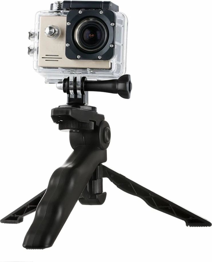 Mbajtëse dore me mini tripod për GoPro SJCAM, Hurtel, e zezë