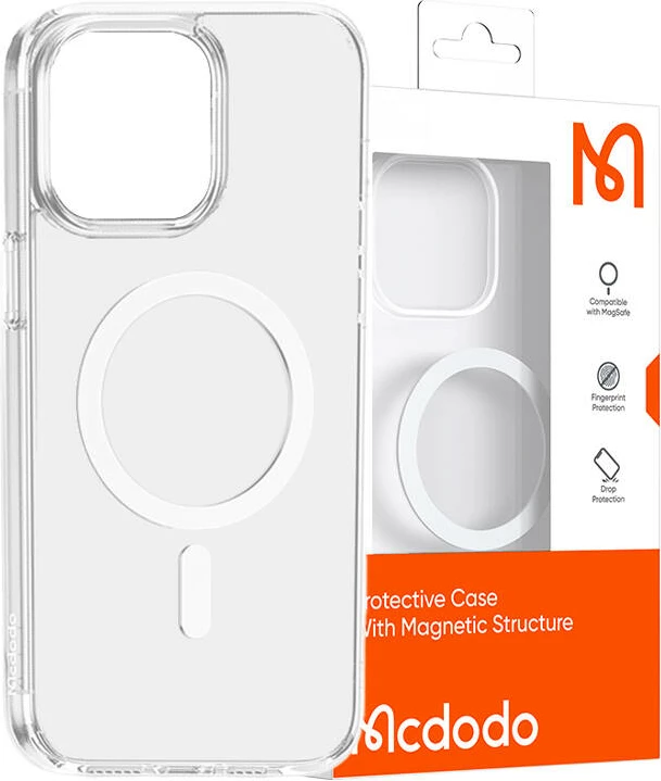 Mbështjellës magnetik Mcdodo PC-5331 për iPhone 15 Pro, transparent