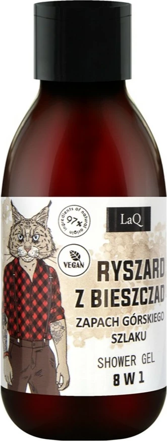 Xhel dushi për meshkuj LaQ Mini 8-in-1 Shower Gel Ryszard nga Bieszczady, 100ml