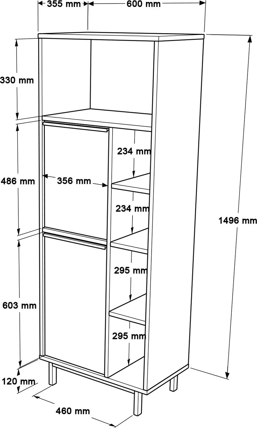 Dollap kuzhine Skye Decor, i bardhë, On10A-W