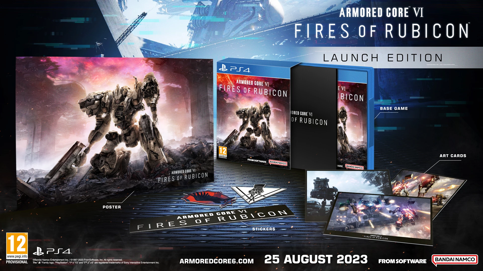 Lojë PS4 Bandai Namco Armored Core VI: Fires of Rubicon Launch Edition (me poster, art cards, stickers)