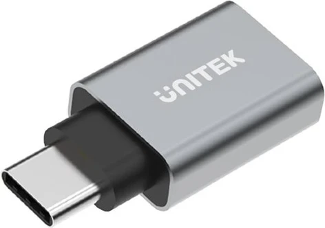 Adaptues Kablli UNITEK Y-A025CGY, USB Type-C në USB Type-A, Metalik