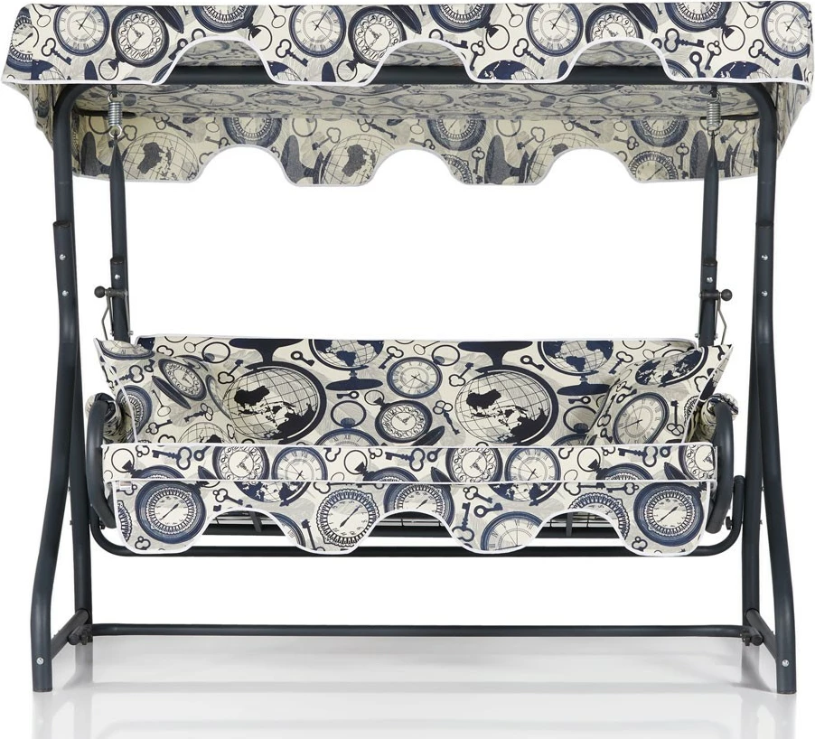 Karrige lëkundëse treshe për kopsht, Olea 5, shumëngjyrëshe