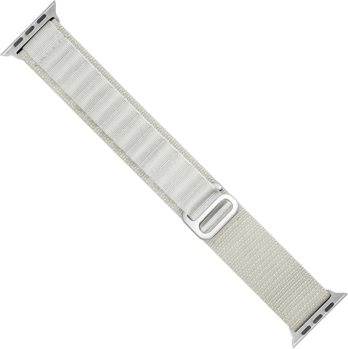Rrip Alpine për Apple Watch Hurtel, plastikë, kapëse çeliku, 38/40/41 mm, argjend