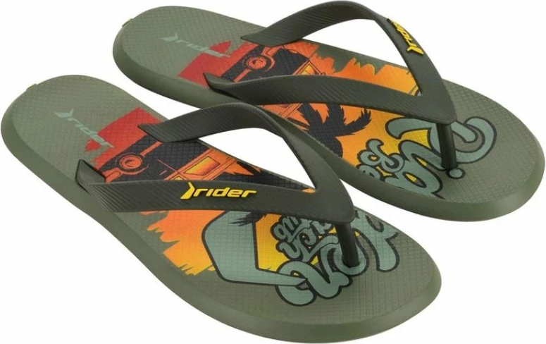 Flip-flopa për meshkuj Rider, të gjelbra