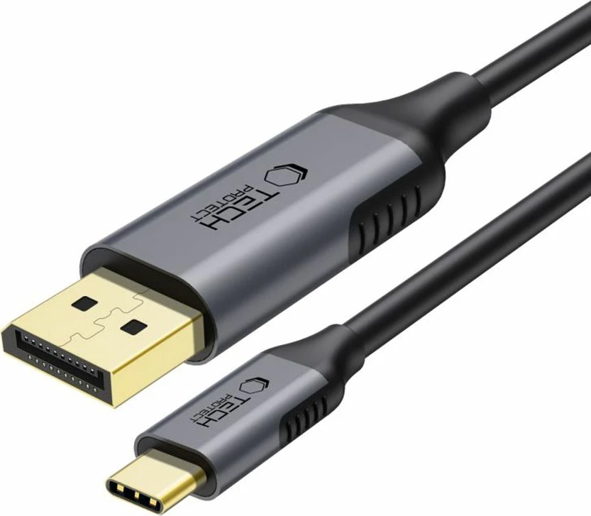 Kabllo USB-C në DisplayPort Tech-Protect UltraBoost 1.8m, 8K/60Hz, e zezë