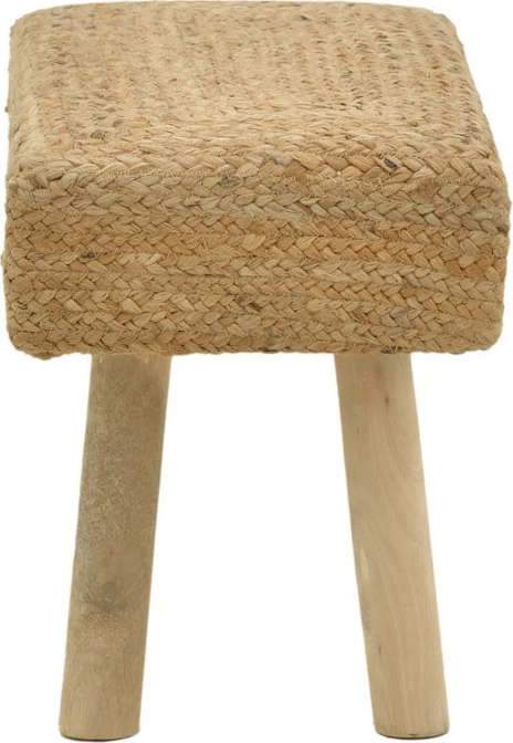 Karrige për bar Iolion Inart dru natyral-jute 60x30x40cm