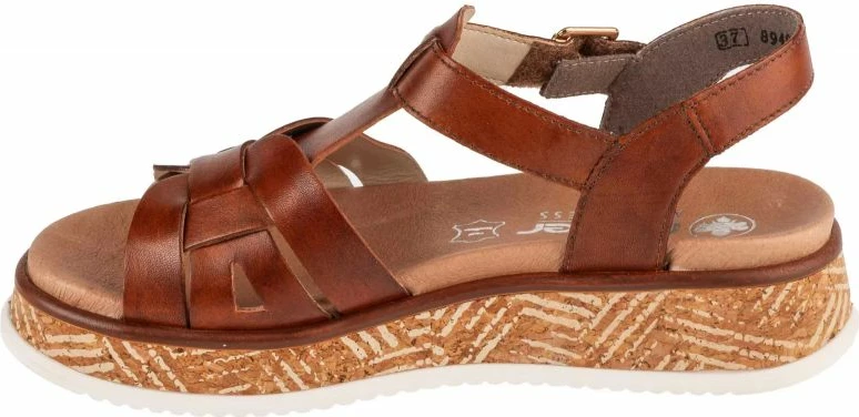 Sandale femra Rieker, kafe