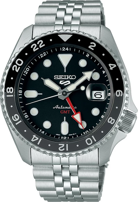 Seiko 5 Sports GMT SKX Sports Style Automatic Date Black Dial Men's Watch
