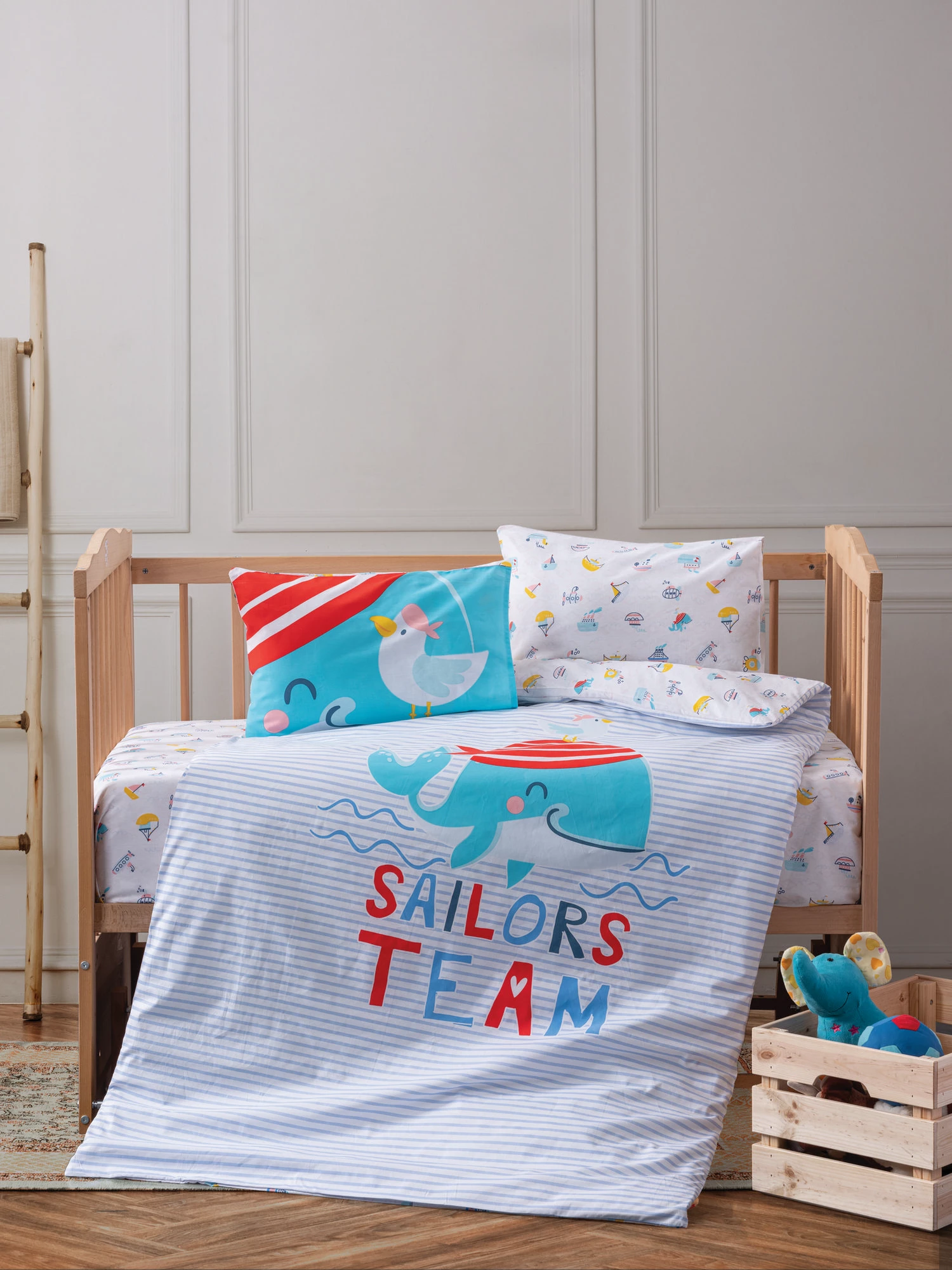 Set mbulesë për krevat fëmijësh Ranforce, L'essentiel, Sailor - blu
