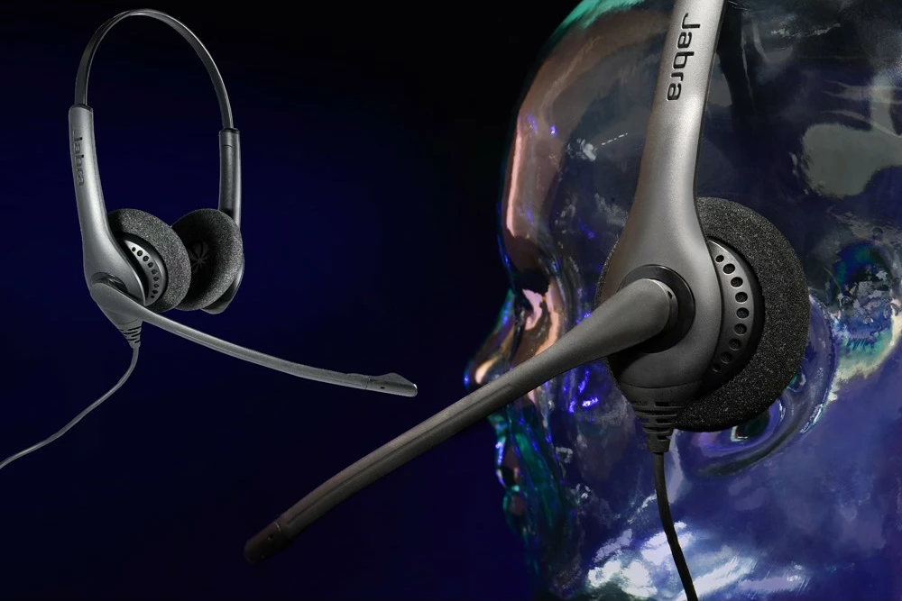 Kufje AGFEO Headset 1500 Duo, me kabllo, mikrofon boom, anulim zhurme, e zezë