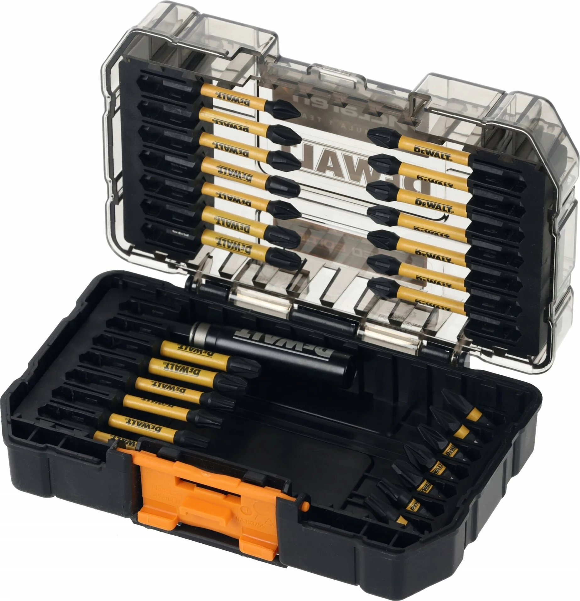 Set bitash DeWalt DT70902T-QZ FLEXTORQ PH/PZ/TORX me mbajtës magnetik, 28 copë