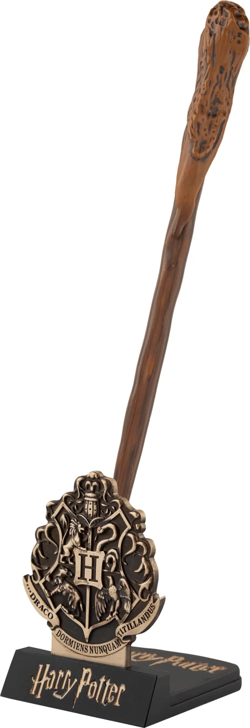Stilolaps replikë shkop magjik Cinereplicas Harry Potter Ron Weasley 25.3 cm, me bazament dhe shënues libri, kafe