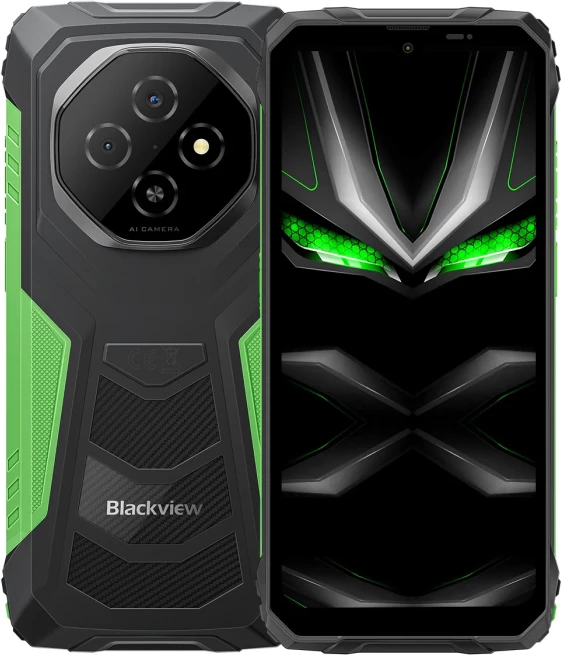 Celular rugged Blackview Fort 1 4GB RAM 128GB, ekran 6.56" 90Hz, bateri 10000mAh, jeshile