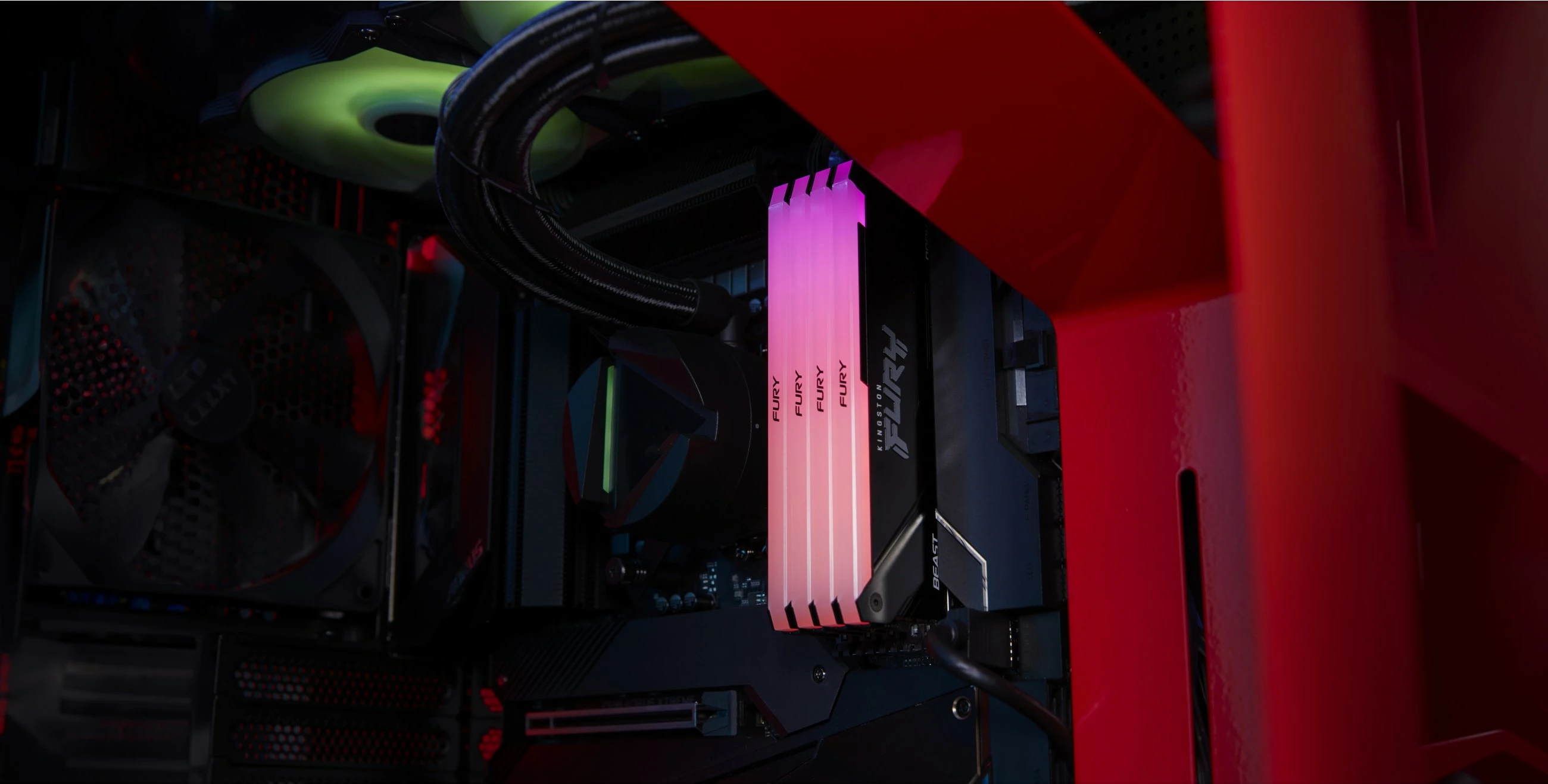 RAM Memorje Kingston FURY Beast RGB 64GB (4x16GB) DDR4 3600MT/s