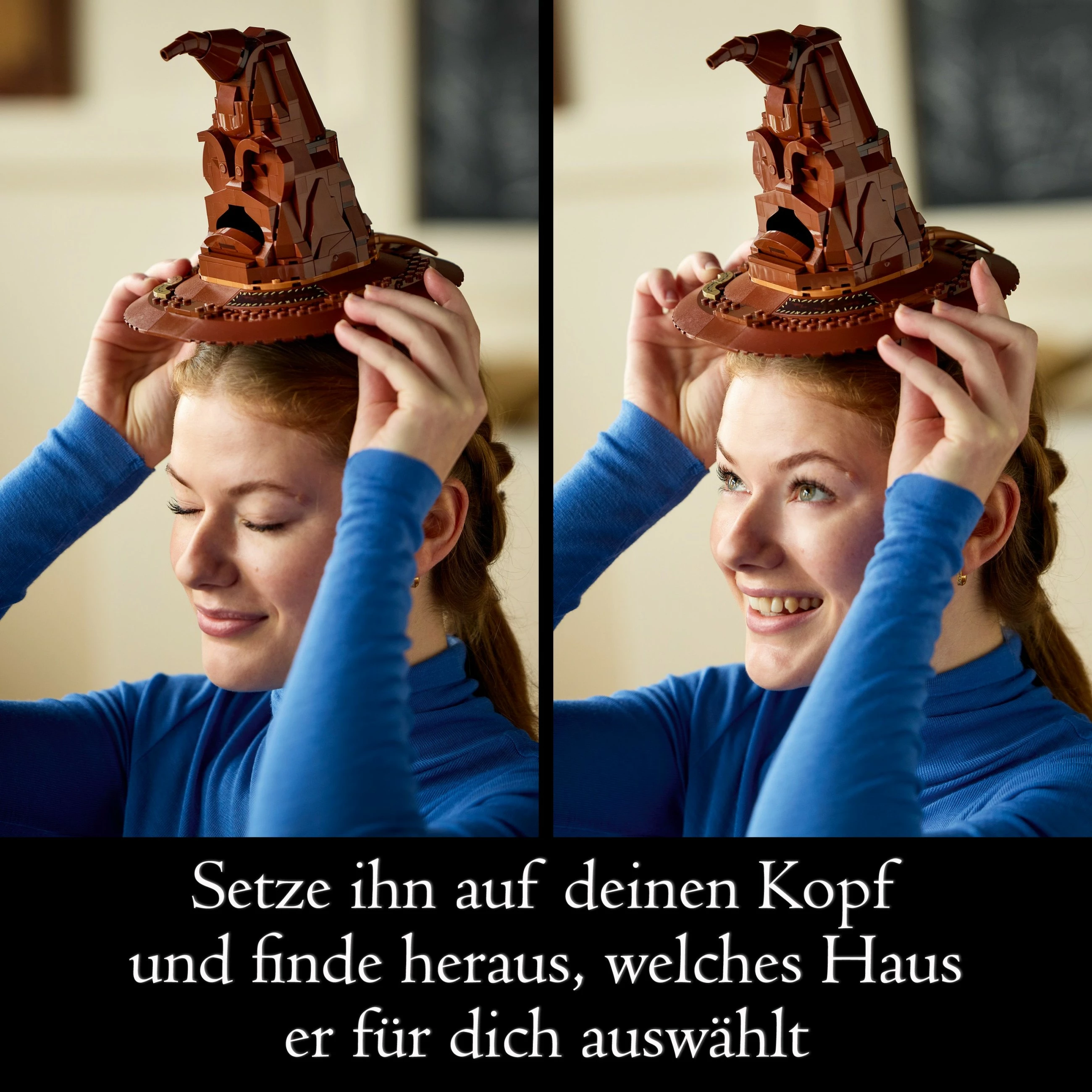 Set LEGO Talking Sorting Hat, 561 copë, plastikë, për të rritur, ngjyrë kafe