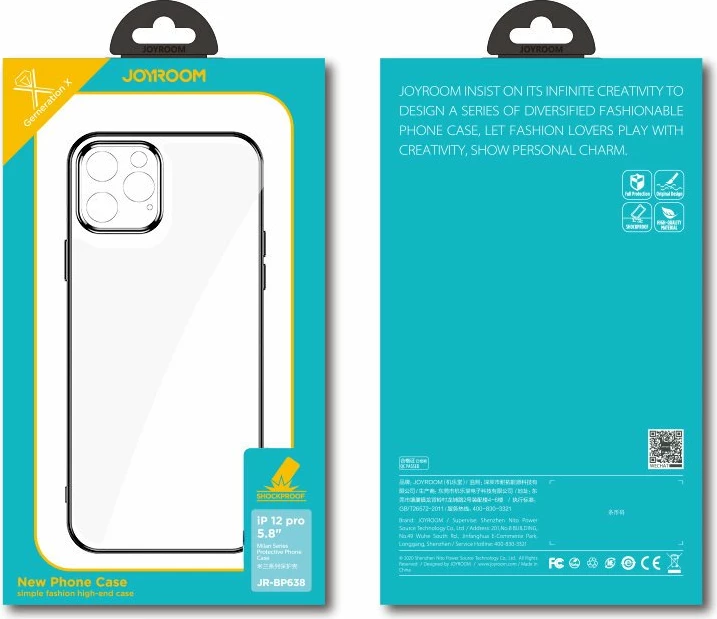 Mbështjellës Joyroom New Beauty Series JR-BP744 për iPhone 12 Pro Max, ultra i hollë, kornizë e artë