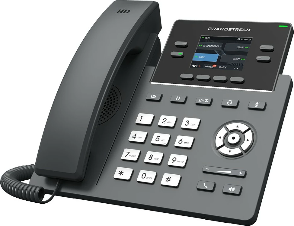 Telefon IP Grandstream GRP2612G, 4 linja, LCD, i zi