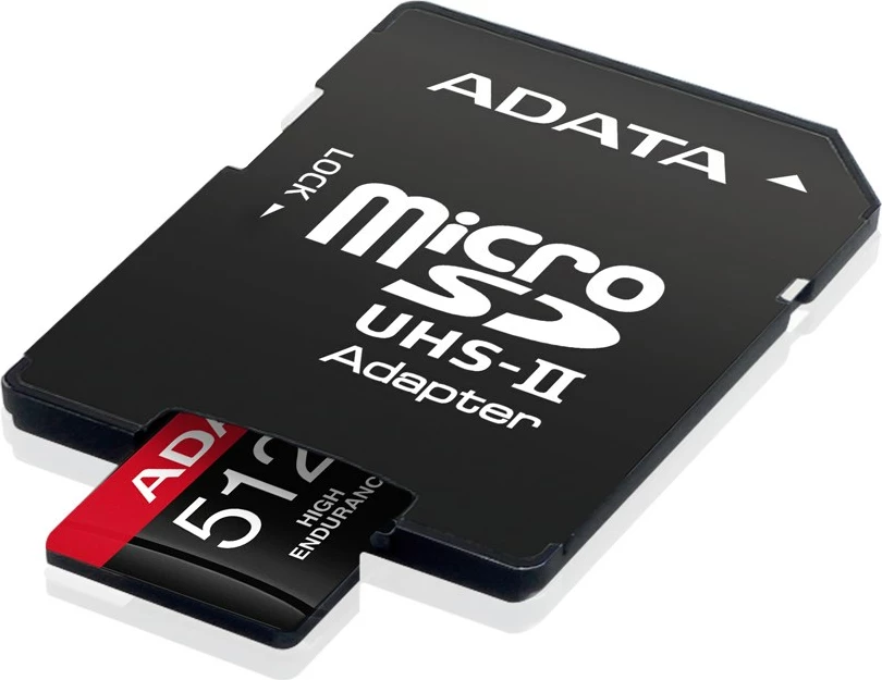 Kartelë memorie ADATA High Endurance 512 GB MicroSDXC, e kuqe, me adapter