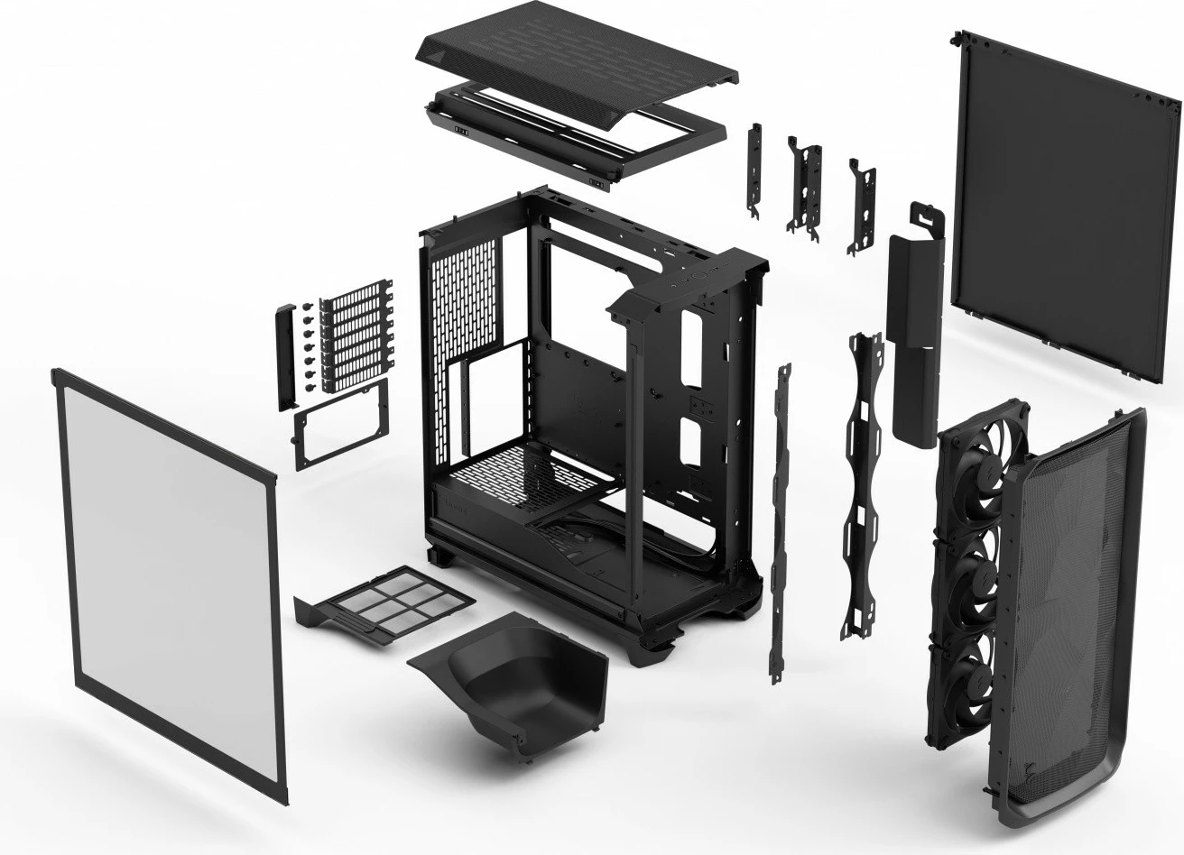 Kasë Fractal Design Meshify 3, ATX, Black TG Light Tint