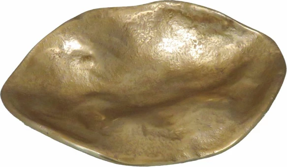 Tabaka dekorative GRANTAS, alumin, ngjyrë ari, 23x16x5cm