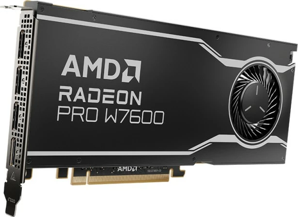 Kartelë grafike AMD Radeon Pro W7600, 8 GB, GDDR6, PCI Express x8 4.0, e zezë