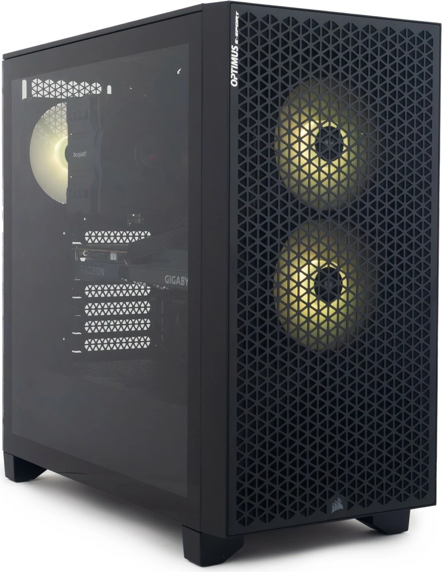 Kasë OPTIMUS E-Sport GA520T-CR2, Ryzen 5 5600X, 16 GB RAM, 1 TB SSD, Radeon RX 7600, e zezë