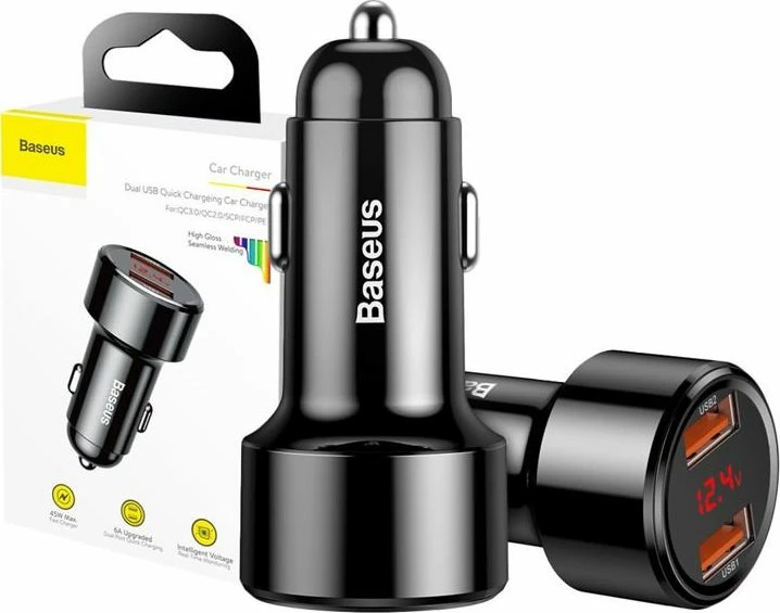 Karikues veture Baseus BS-C20A Magic Series 45W 2x USB-A QC3.0 6A, i zi (BRA007184)