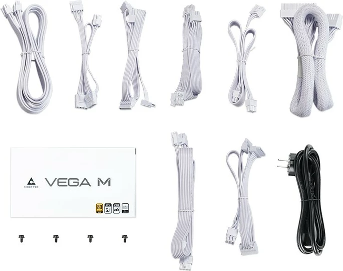 Kasë Chieftec VEGA M 1000W, 80Plus Gold, e bardhë